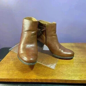 Natural Soul by Naturalizer Womens Calm Ankle Boot Whiskey Brown Size 10M